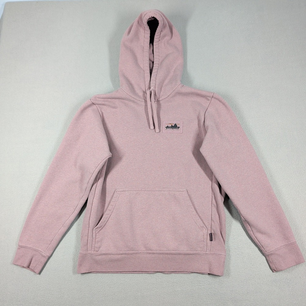 Patagonia Hoodie Women L Pink Uprisal‎ Recycled Fleece Logo Pullover Sweatshirt